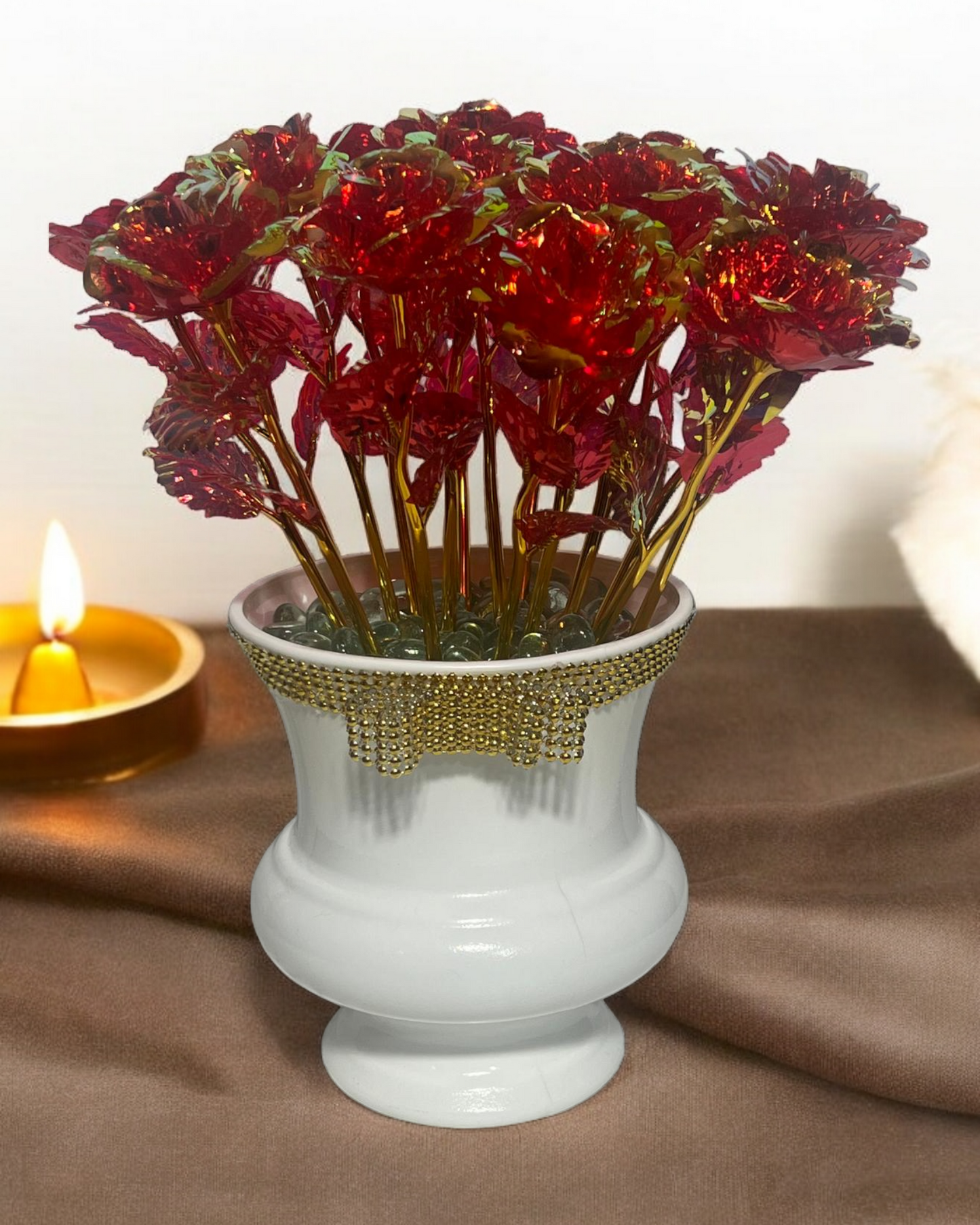 Gold and Red One Of One Arrangement