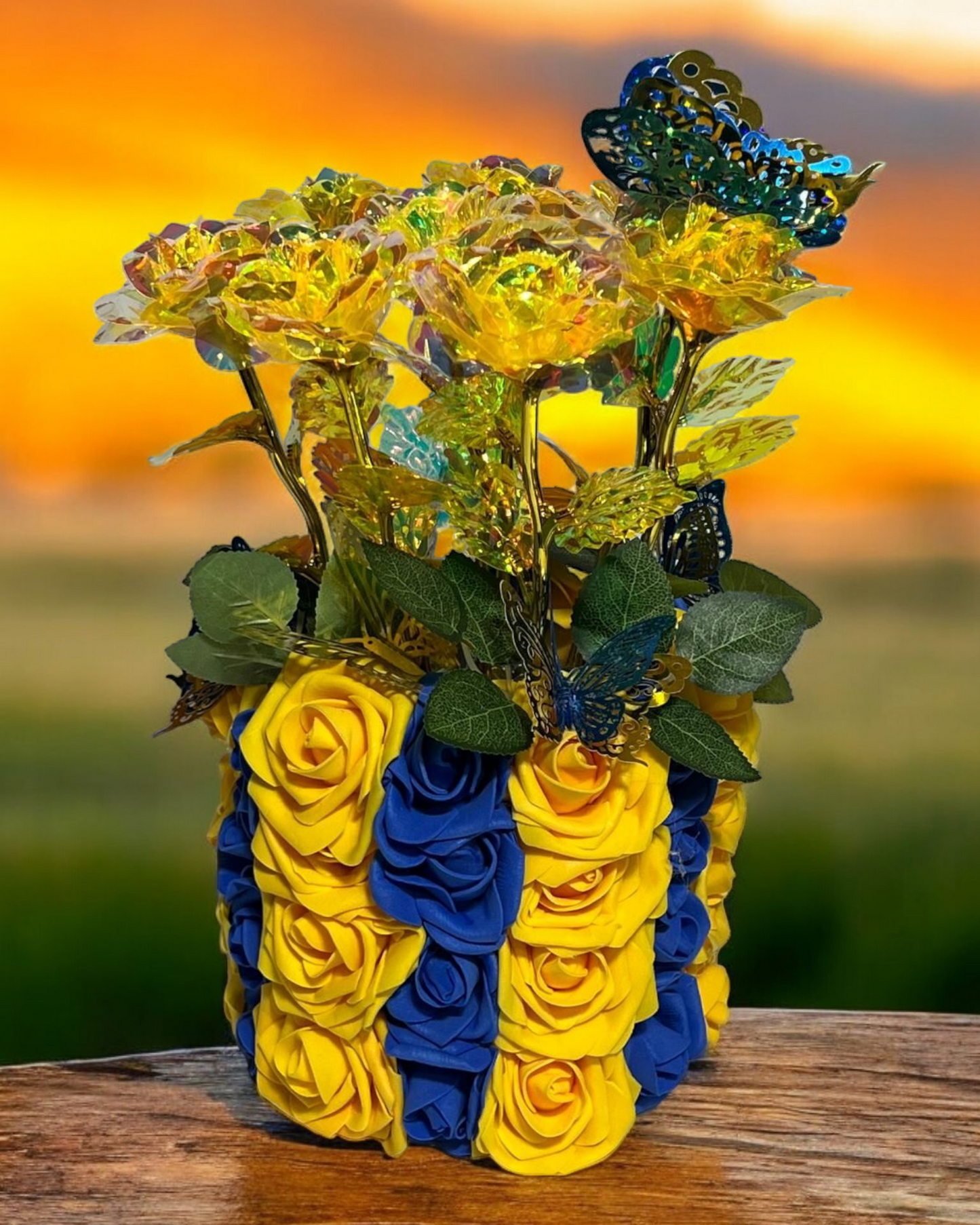Flowered vase